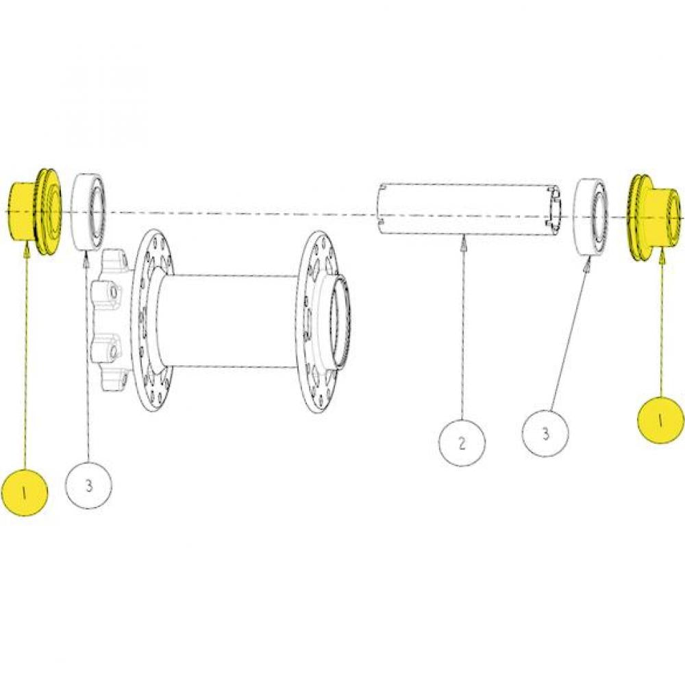 SUNringle Endkappen für Super Bubba, Bubba, Bubba X 15 x 110 mm - präziser Nabenabschluss