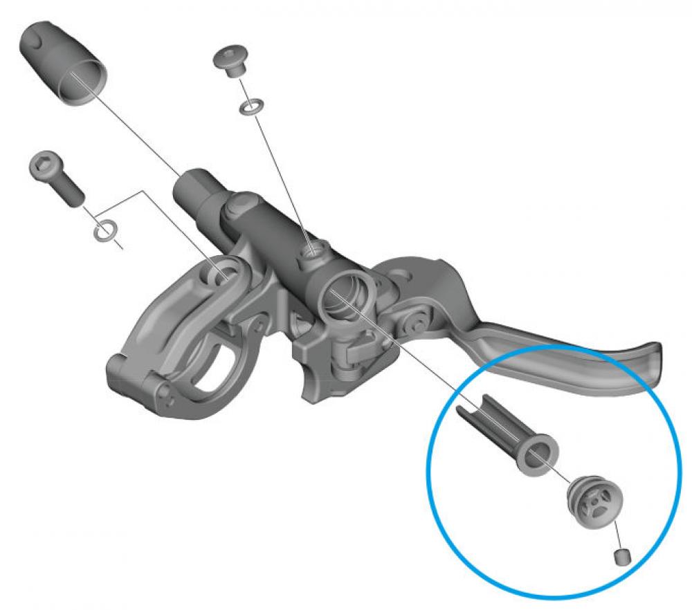 SHIMANO Membran-Einheit BL-M4100 - Ersatzteil für hydraulische Scheibenbremse