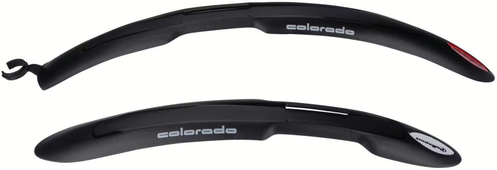 Polisport Colorado Schutzblechset 26 Zoll schwarz für V-Brake und Federgabel, vorne und hinten, inkl. Montagekit.