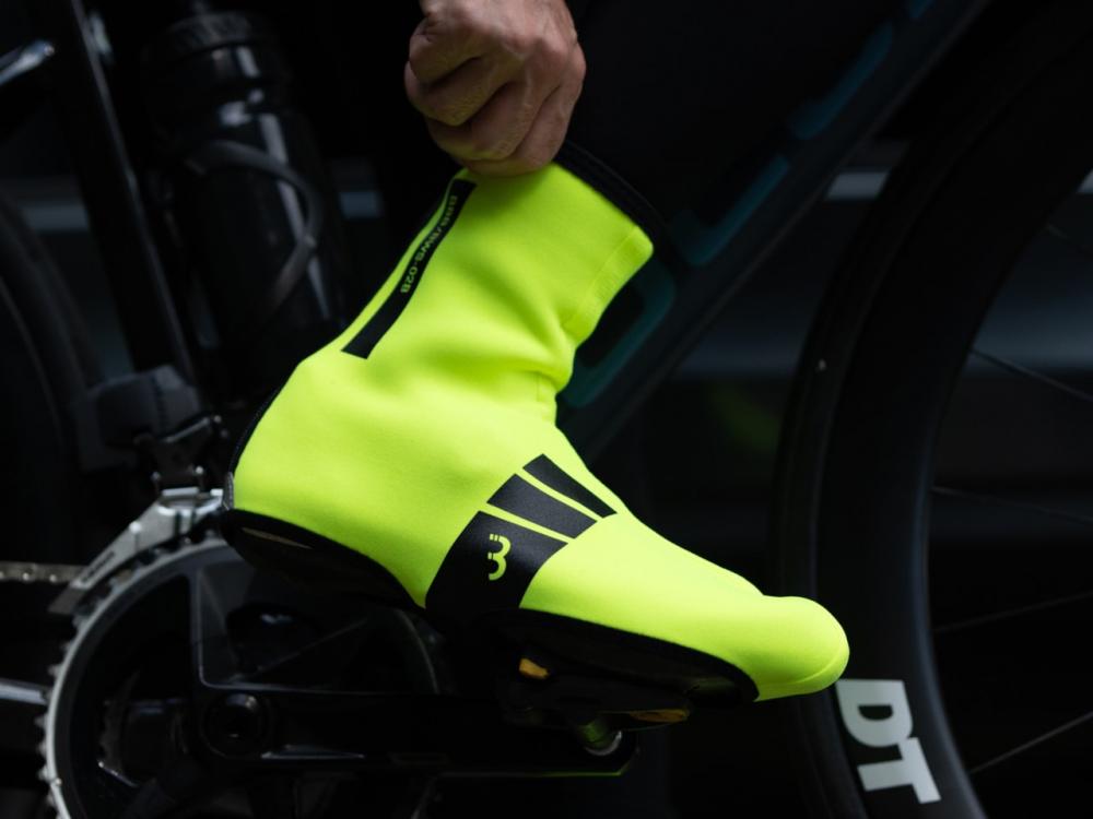 BBB Cycling Überschuhe HeavyDuty OSS neon 43 - wind- & wasserabweisender Kälteschutz