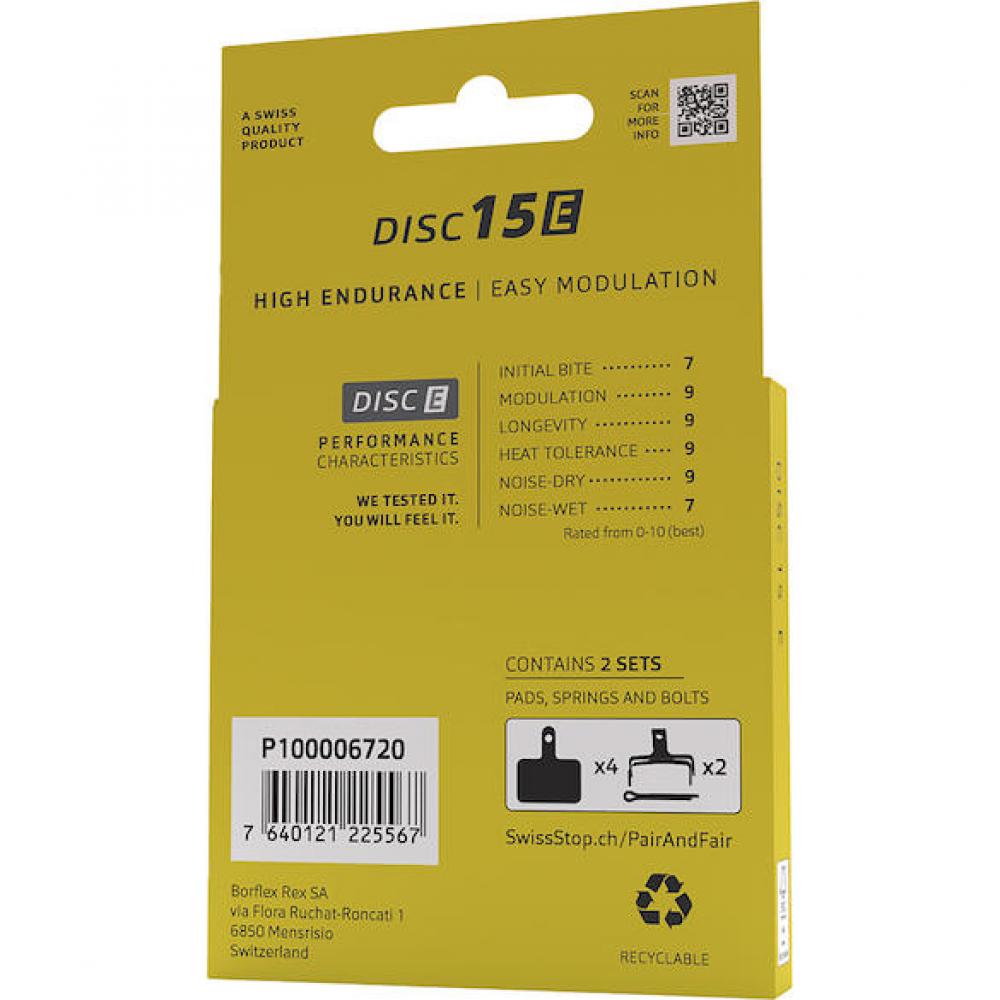 Bremsbeläge SwissStop Disc 15 RS 15 petrol - leise, kraftvolle Scheibenbremsbeläge