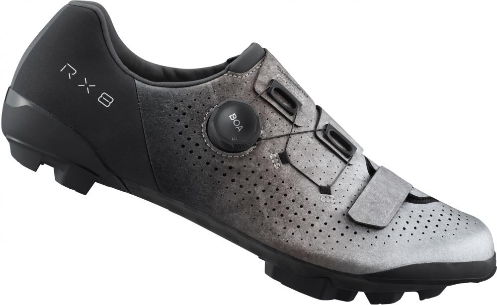 SHIMANO Fahrradschuhe RX801 Herren/Damen Gravel SPD, Größe 44, Silber