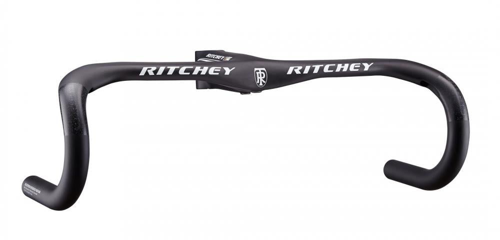 Ritchey WCS Carbon Solo Streem Lenker/Vorbaueinheit: 28,6 mm Klemmdurchmesser, 42 cm Breite, 126 mm Drop, 75 mm Reach, 4,7° Flare, 120 mm Vorbaulänge, -4° Neigung