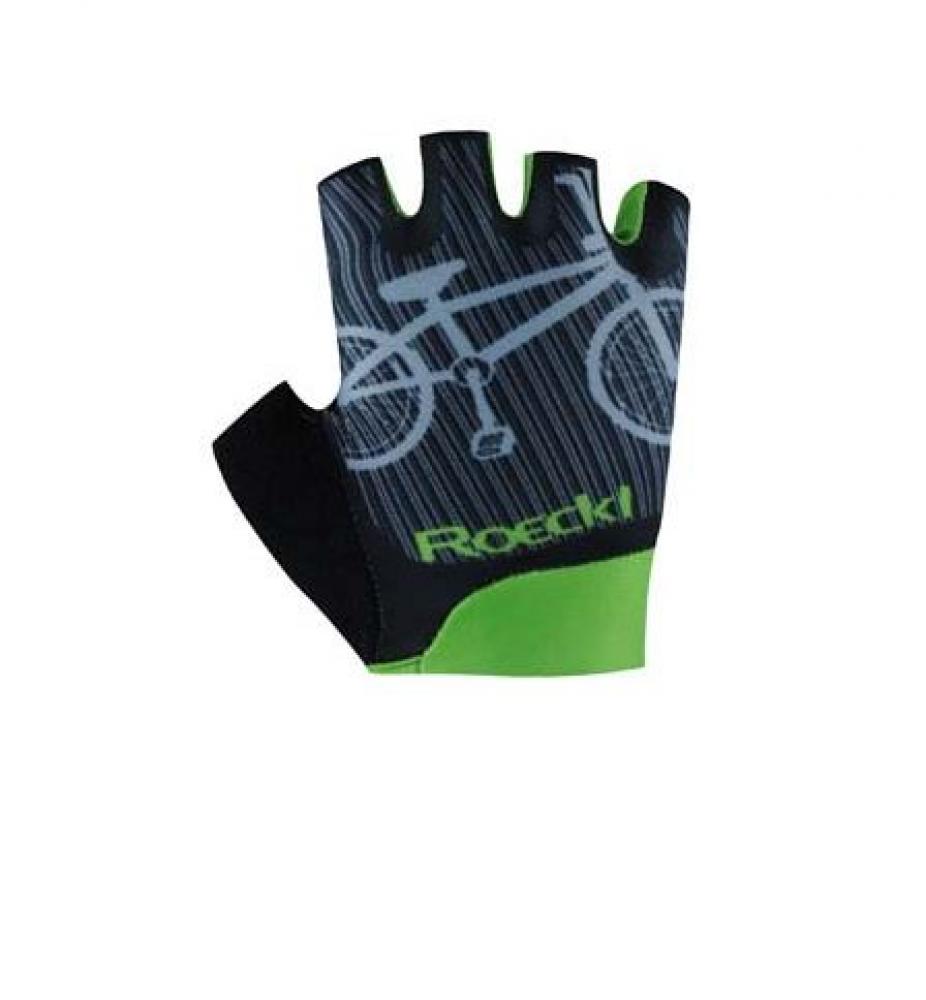 Roeckl Sports Juniors Bike Fingerhandschuhe Trapani (black shadow) Größe 4