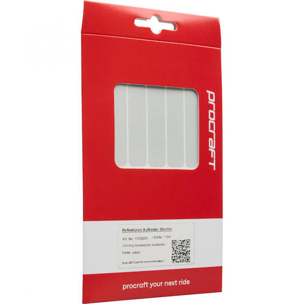 Procraft Reflektoren Sticker Set - Streifen Universal Silber - mehr Sichtbarkeit im Stradenverkehr