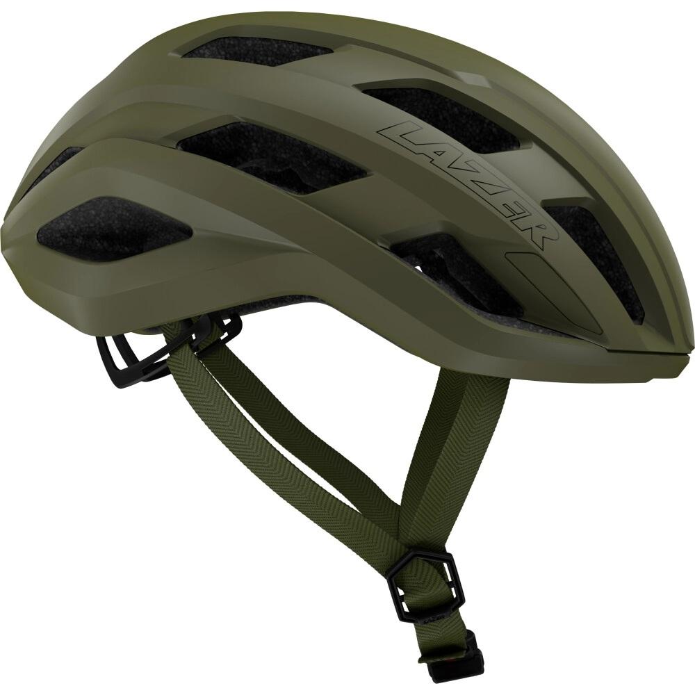 LAZER Helm Strada KinetiCore Road Matte Pine Green S - sicherer Rennradhelm mit Top-Belüftung