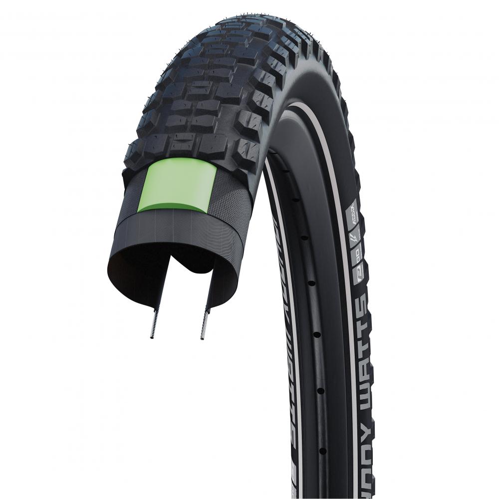 Schwalbe Johnny Watts 27.5x2.60 65-584 E-Bike Reifen mit Reflex - Drahtversion E-50 - Fahrradreifen
