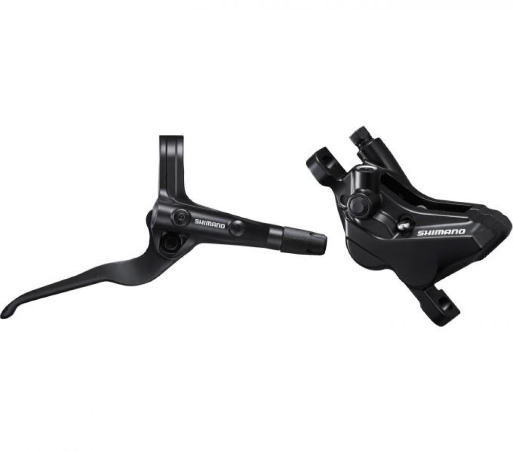 Shimano Scheibenbremse MT402-3/MT420 Set, links und rechts, schwarz, starke 4-Kolben-Bremsleistung.