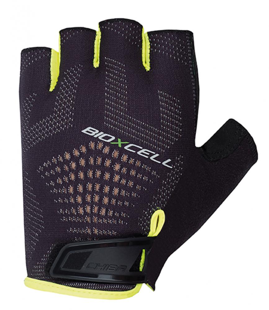 CHIBA BioXCell Super Fly - Radhandschuhe L schwarz/neongelb, gepolstert & atmungsaktiv
