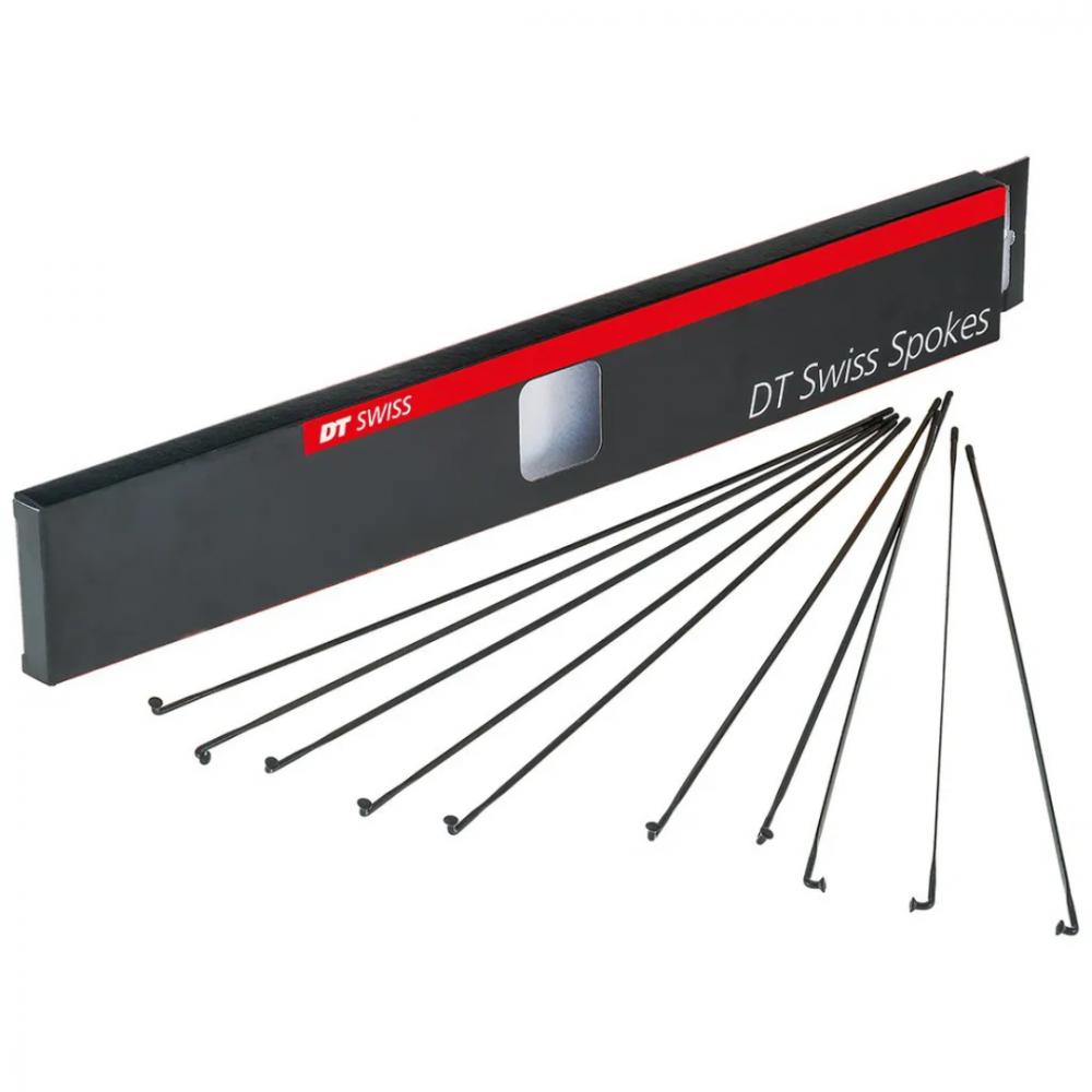 DT SWISS Messerspeichen Aerolite 2.0X0.9X256Mm Karton 20 Stück Schwarz Niro Ohne Nippel