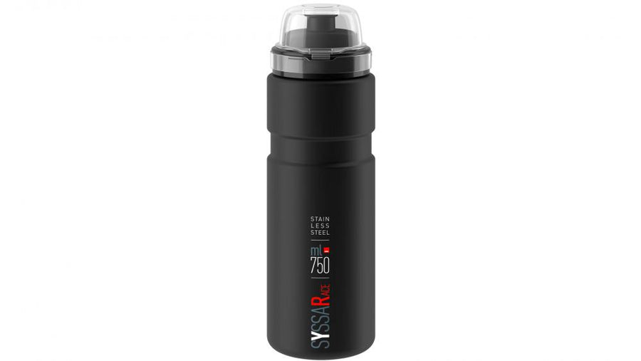 Elite Trinkflasche Syssa Race 750 ml schwarz matt Edelstahl