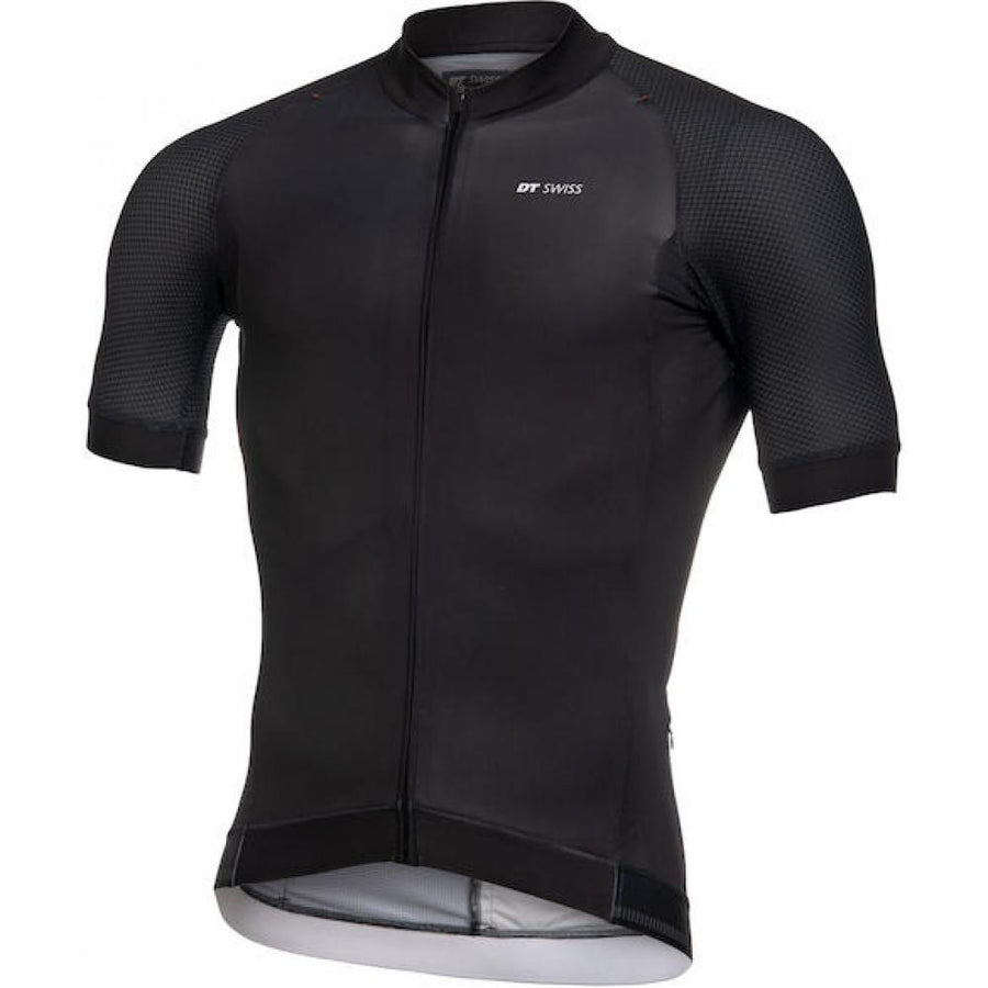DT Swiss Trikot New Road schwarz XL Schwarz - atmungsaktives Radtrikot für lange Touren