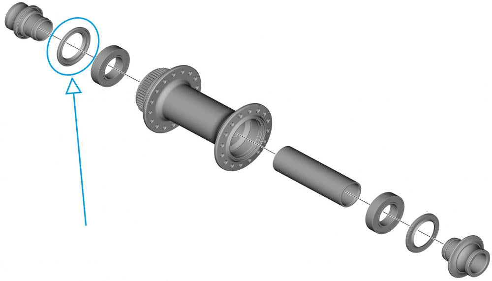 SHIMANO DICHTRING FÜR HOHLACHSE LINKS HB-M988 - Ersatzdichtung für Vorderradnabe