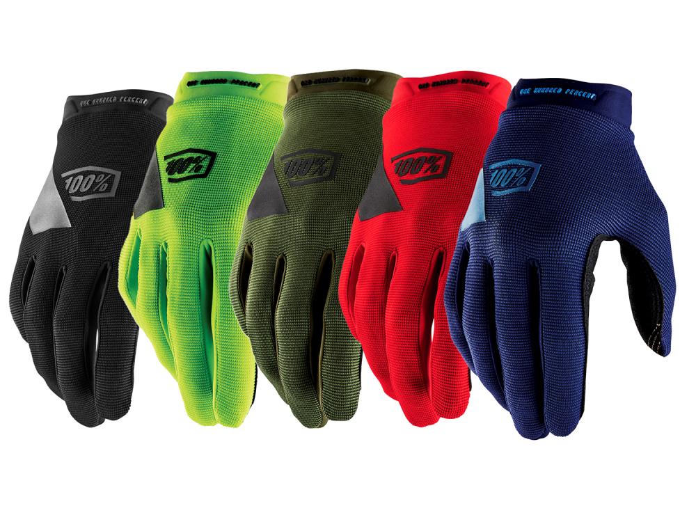 100% Ridecamp Gloves S fluo yellow - leichte MTB-Handschuhe mit Top-Grip