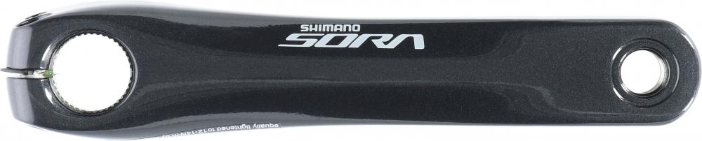 SHIMANO Sora FC-R3000 linker Kurbelarm 165 mm, dunkelgrau glänzend.