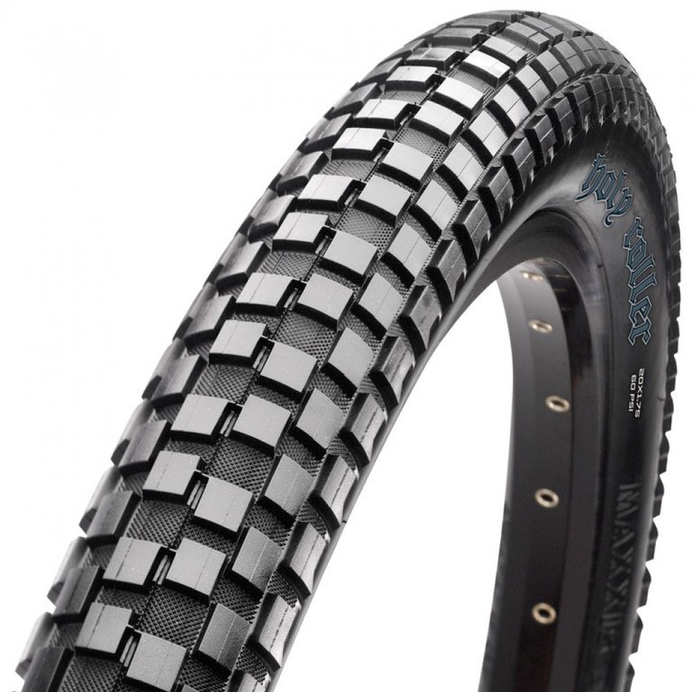 Der Maxxis HolyRoller 26x2.20" (52-559) Drahtreifen mit MaxxPro Gummimischung und 60 TPI ist ideal für Dirt Jumps, Street und Stadtfahrten