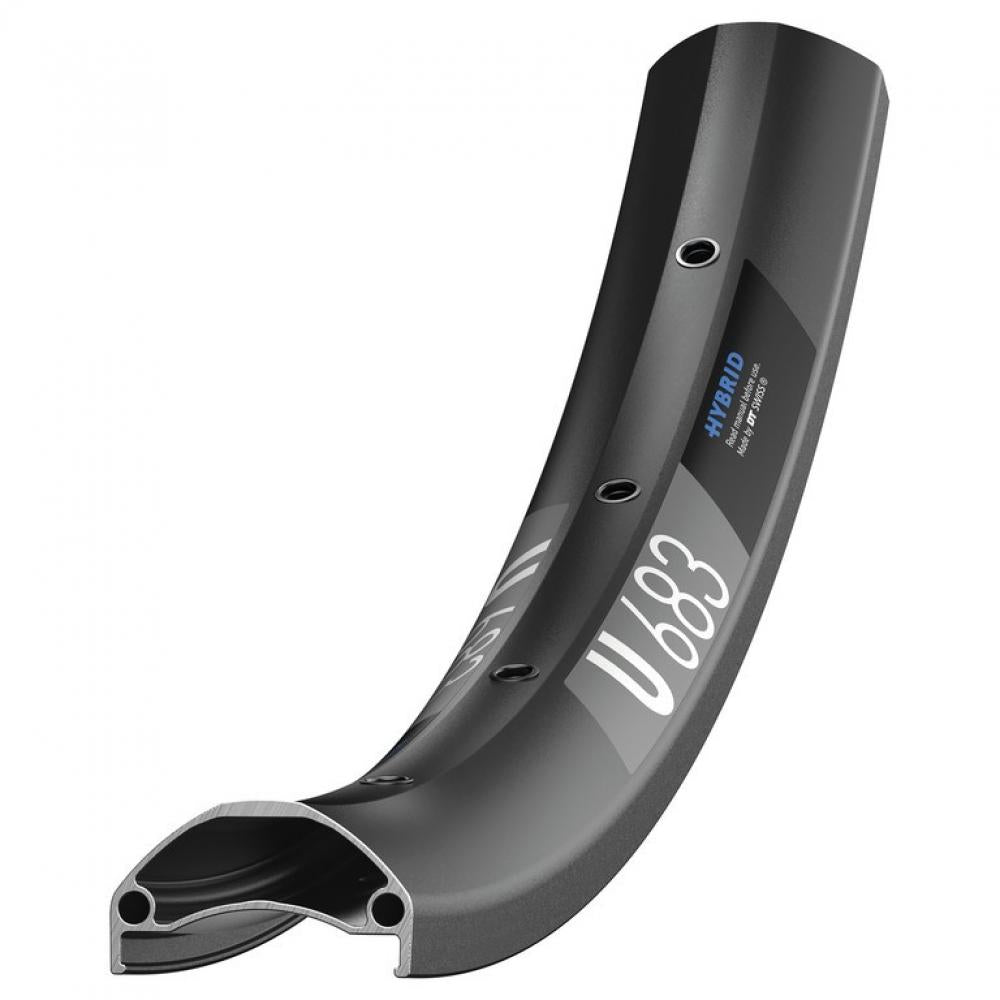 DT Swiss Felge HYBRID U 683 27,5" 28 Loch Schwarz - robuste E-Bike-Felge für hohe Lasten