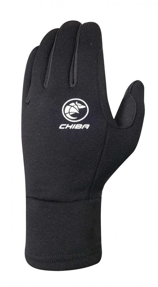 CHIBA Polarfleece - Radhandschuhe schwarz XL mit Touchfunktion und Silikondruck