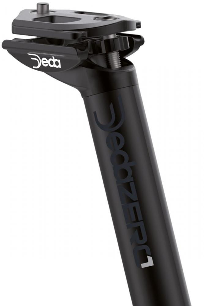 Deda RSx01 Sattelstütze Ø27,2mm 350mm, 6061 Aluminium, 20mm Setback, 295g, schwarz auf schwarz, kompatibel mit internem DI2-Akku