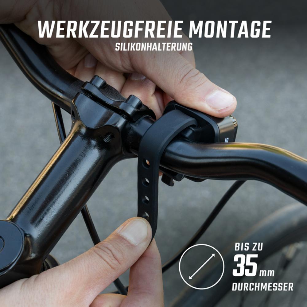 AURA Sigma Licht AURA MICRO Akku-Beleuchtungsset 30 Lux USB-C - StVZO-konform Fahrradlampe Schwarz