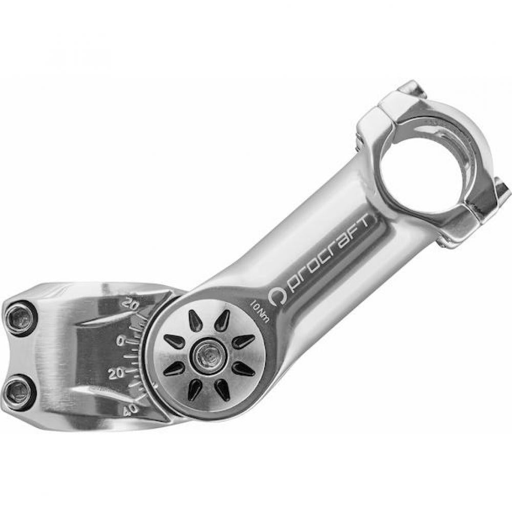 Procraft Vorbau Ahead verstellbar 25,4 mm Silber - Ergonomische Lenkerposition