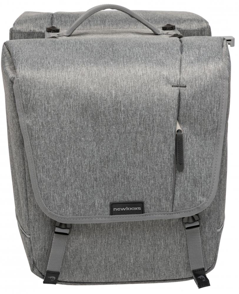 New Looxs Doppelpacktasche Nova Double MIK Grey 2×21L Grey - geräumige Fahrrad-Gepäckträgertaschen