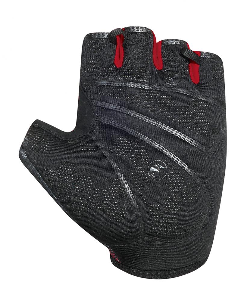 CHIBA Solar II - Radhandschuhe schwarz/rot, Größe L, atmungsaktiv, leicht gepolstert