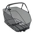 Schwarzer Racktime Bask-it Trunk Mid Fahrradkorb mit Snap-it Adapter, 24L, Schaumstoffgriffen, ideal für Einkäufe.