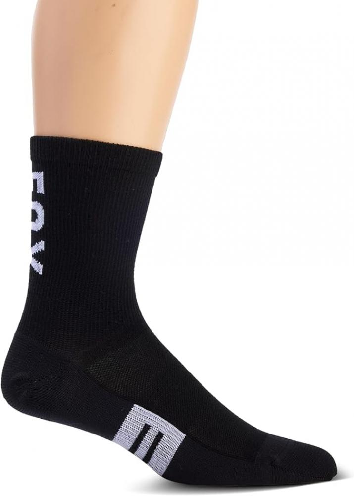 FOX Flexair Merino 6 Zoll MTB-Socken Schwarz L/XL 43-45