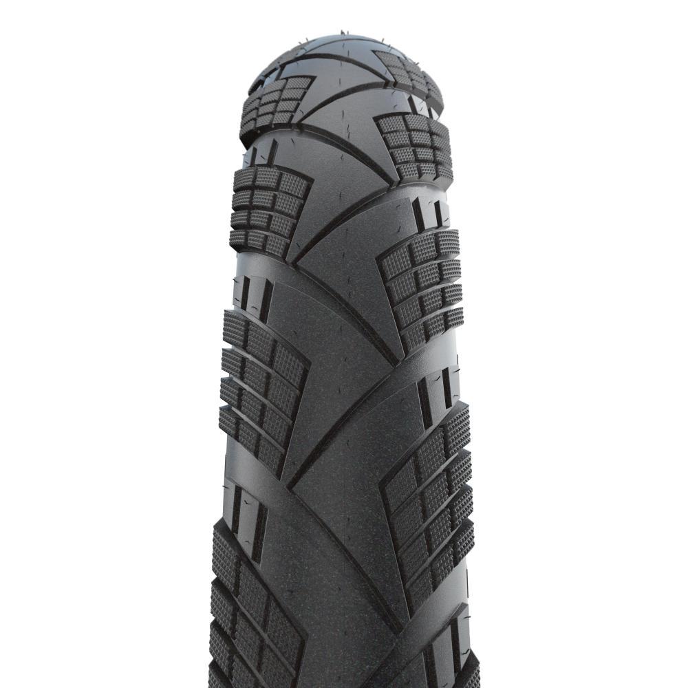 Schwalbe Marathon Efficiency E-Bike Reifen 27.5x2.15" schwarz, faltbar, mit speziellem Laufflächenprofil.