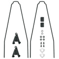 SKS Bluemels Style 46 Ersatzstreben-Set für 28" Schutzbleche, 365 mm Hinterrad, inkl. ESC-V-Adaptern, schwarz