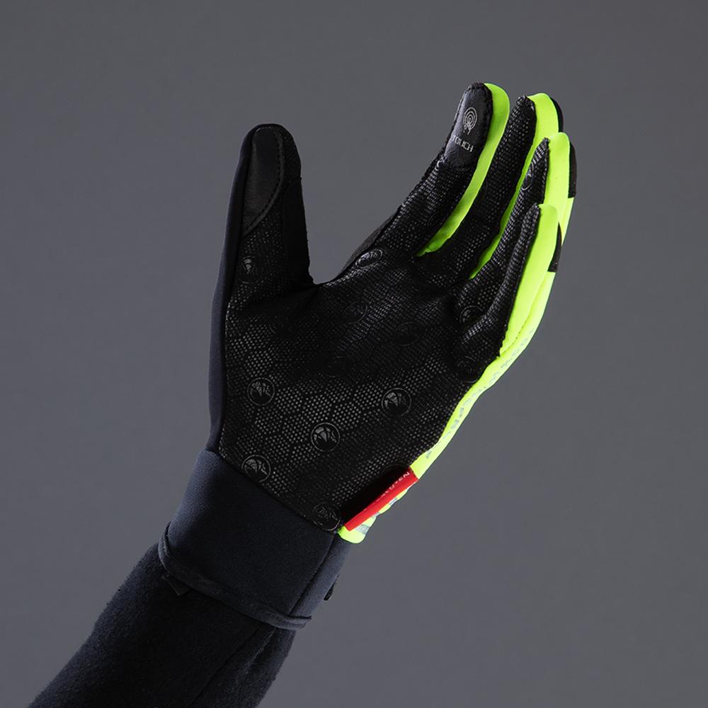 CHIBA Competition Plus - Radhandschuhe neongelb, Größe 8,5, winddicht & atmungsaktiv