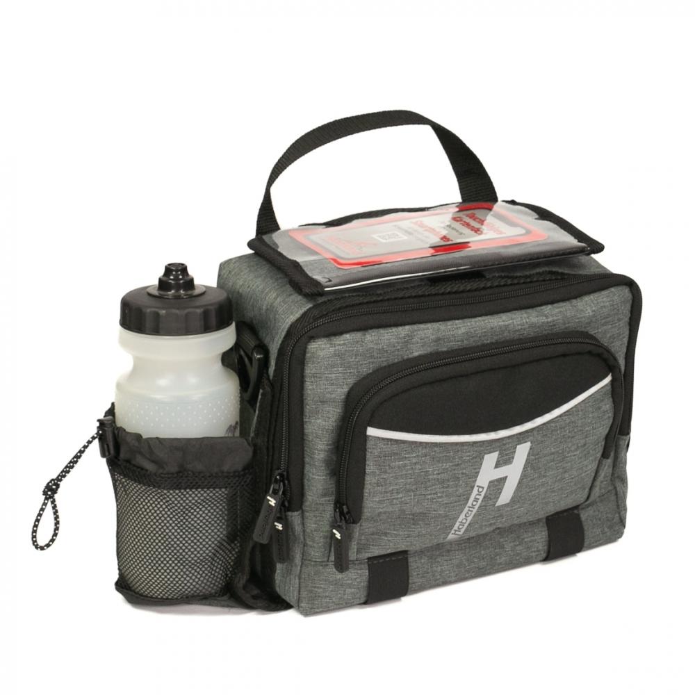 Haberland Lenkertasche 6l Bottle grau - robuste E-Bike-Lenkerbag mit KLICKfix