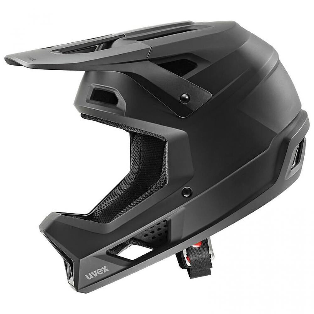 uvex ravage Fullface MTB-Helm black-grey matt 56-59 cm - Hardshell, COOLMAX®, 12 Lüftungen, ASTM F1952 zertifiziert