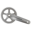 M-WAVE Kurbelsatz 38 Zähne 170 mm Aluminium Stahl 1-fach JIS silber für 1/2" x 3/32" Ketten City Trekking Räder langlebig stabil leichtgängige Kraftübertragung