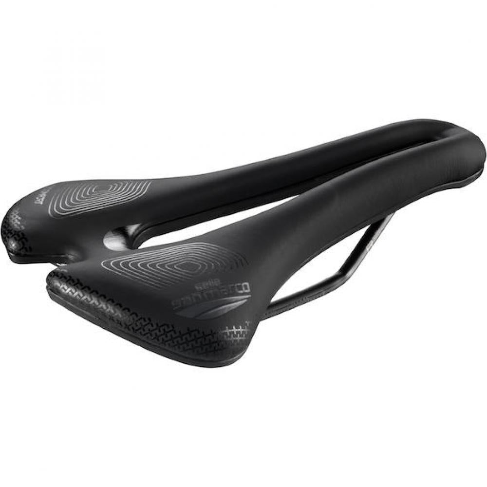 Selle San Marco Sattel Aspide Short Supercomfort Racing 155 x 250 mm Schwarz - maximaler Langstreckenkomfort