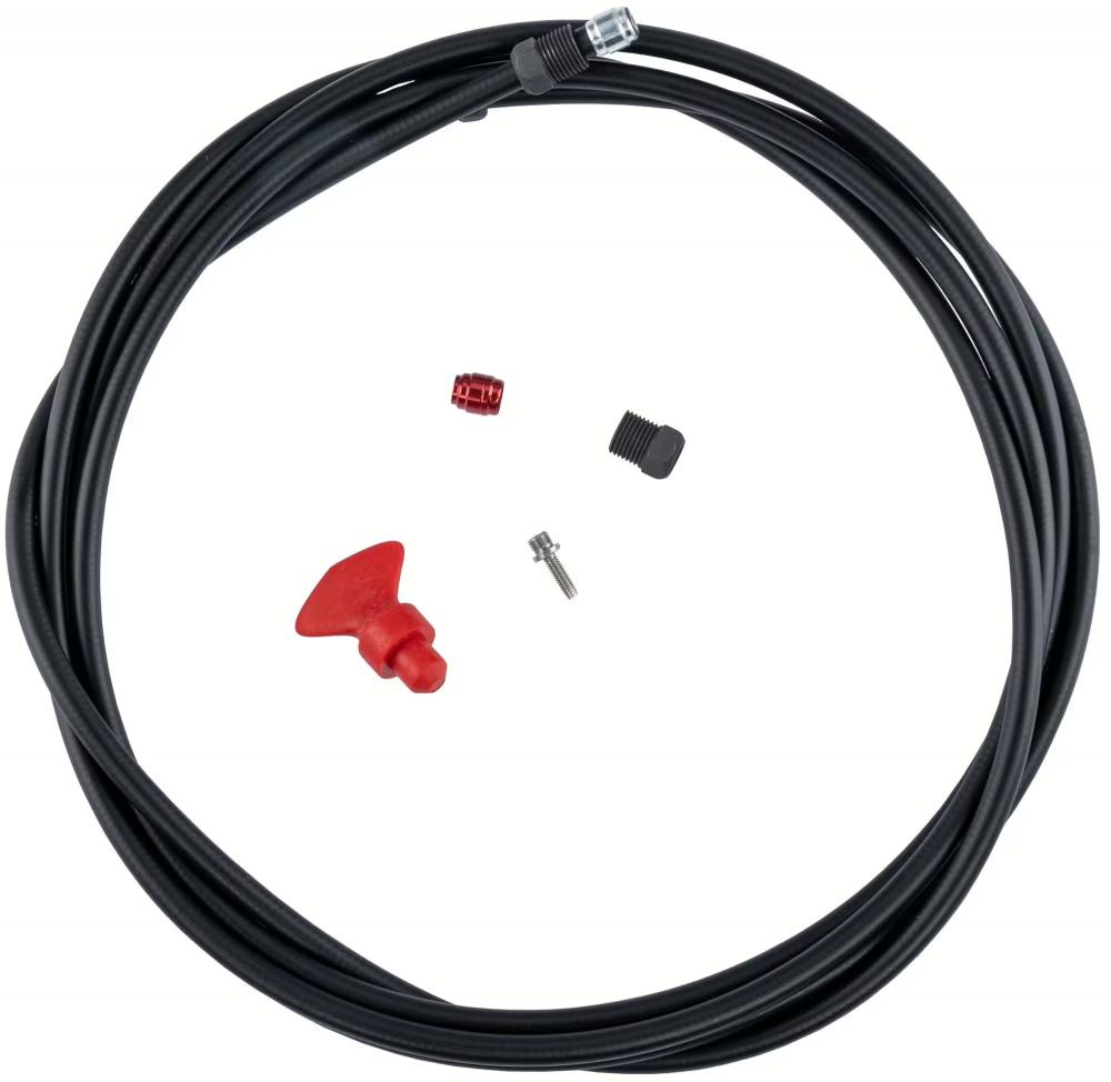 SRAM Apex AXS Rennrad-Hydraulikleitung, Entlüftungswerkzeug und Kleinteile für Schalt-/Bremshebel.