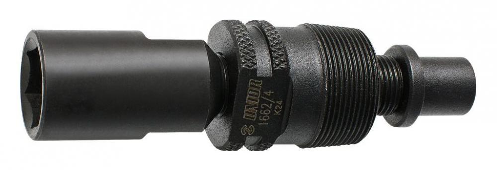 Unior Tretkurbelabzieher 1662/4 für beschädigte Innengewinde, kompatibel mit Vierkant-, Shimano Octalink- und ISIS-Kurbeln, aus Premium Flex Plus Kohlenstoffstahl