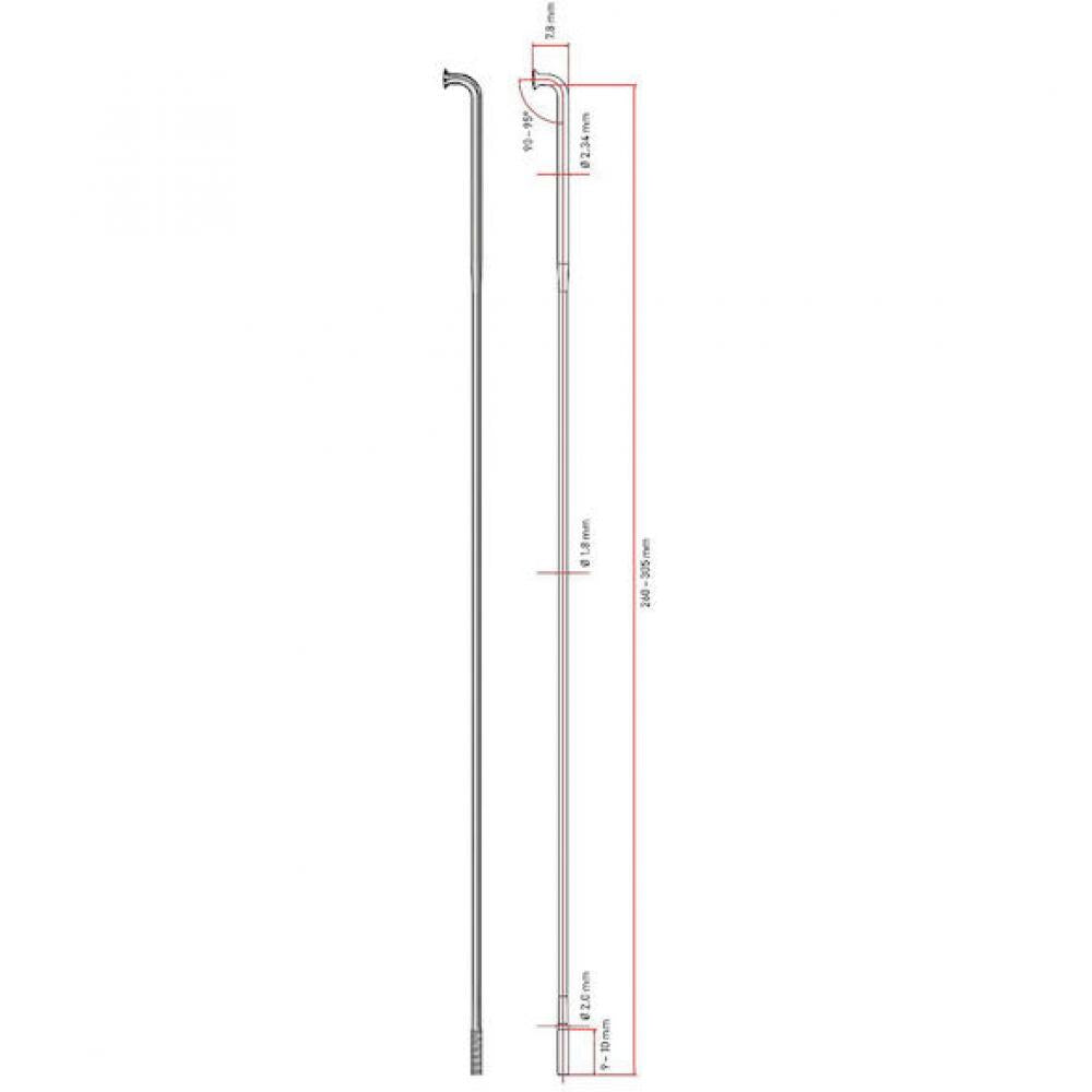 DT Swiss Speiche Alpine III 2.34 / 288 mm silber - leichte Hochlast-Speiche für E-Bikes & Tandems