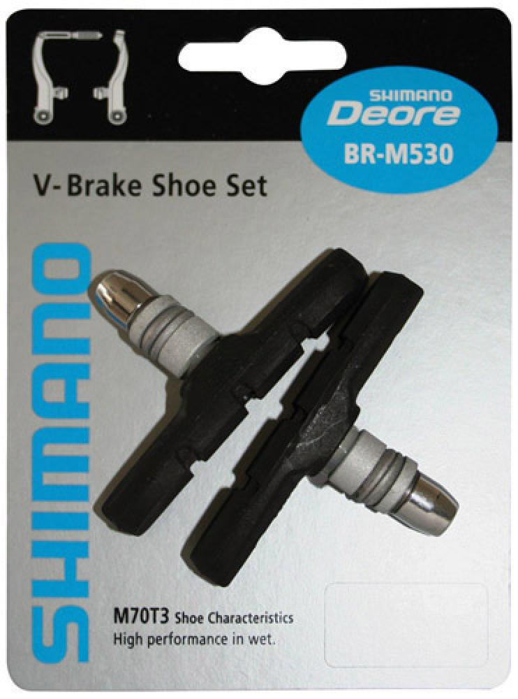 Shimano Felgenbremsbeläge V-Brake R50T4 schwarz - starke Bremsleistung bei Nässe