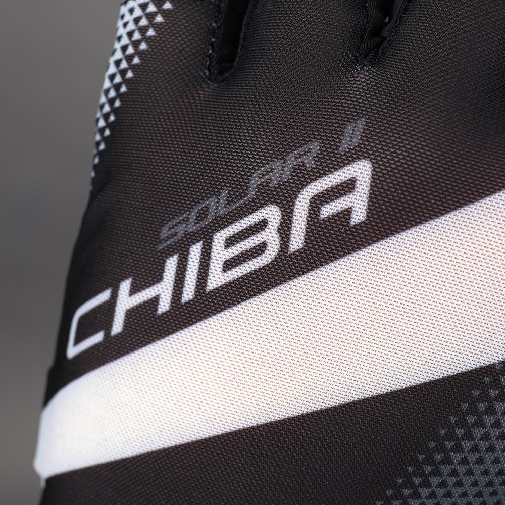 CHIBA Solar II - Radhandschuhe kurz, schwarz/schwarz, Größe M, atmungsaktiv
