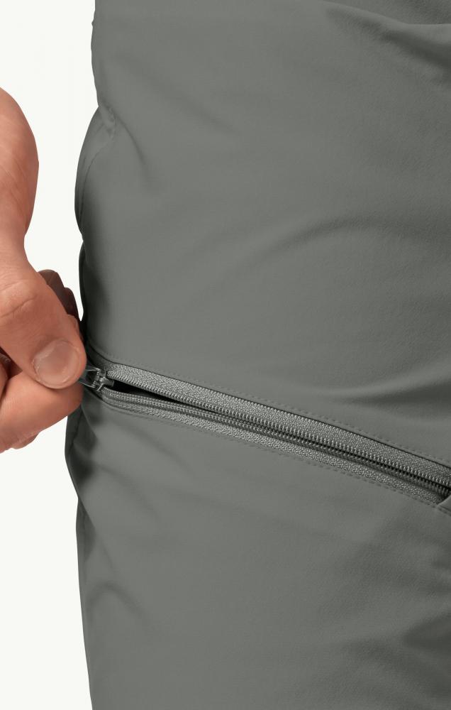 Jack Wolfskin Tourer Shorts M Synthetic Fiber Shorts Gecko Green Grey Größe 54