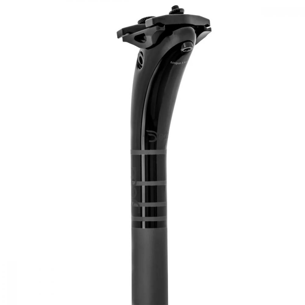 Deda Elementi Sattelstütze RS Carbon 31,6 x 350 Millimeter polish on black - 25 Millimeter Setback, Titan-Schrauben, 1-Bolt-Klemmung