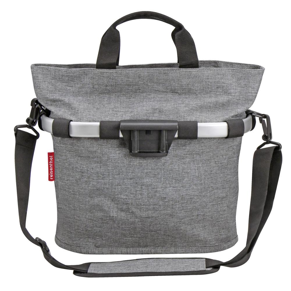 KLICKfix City-Tasche Bikebasket oval Reisenthel grau 17,5 x B 31 x H 34cm