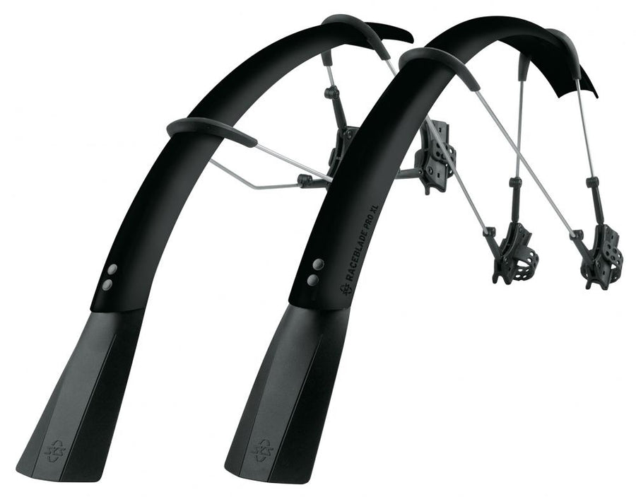 SKS Raceblade Pro XL Schutzblech-Set, 28", schwarz, für 25-32 mm Reifen, Aero-Gabeln, Scheibenbremsen, Quick-Release, langer Spoiler, top Spritzschut