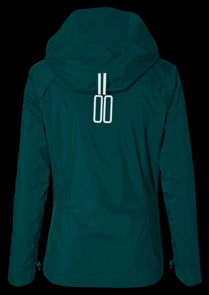 Basil Skane Damen Regenjacke teal green L - wind- & wasserdicht (10.000 WP/MVP), atmungsaktiv, taillierter Schnitt, DWR-Beschichtung, reflektierend & helmtaugliche Kapuze