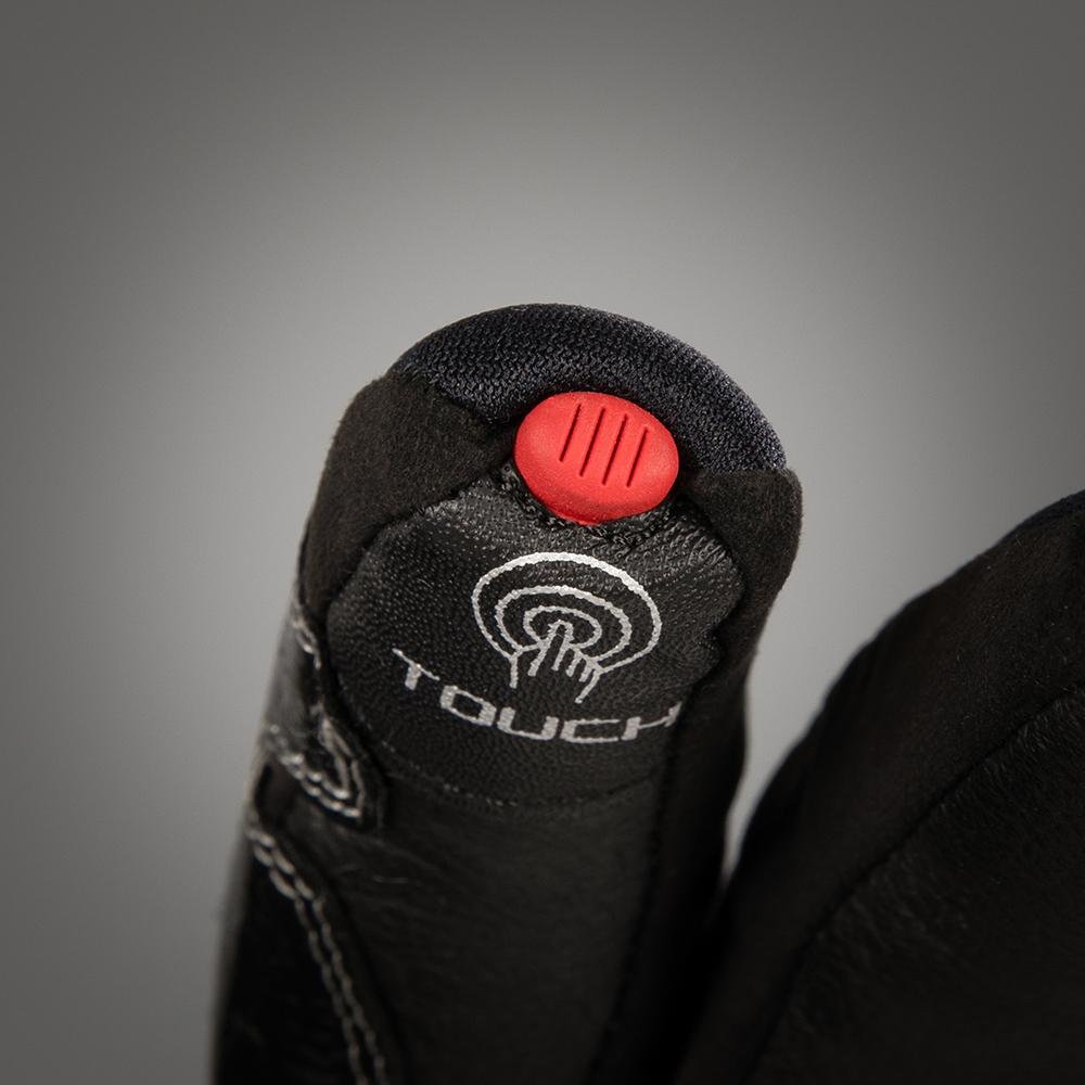 CHIBA Thermo Aktiv - Winter-Radhandschuhe schwarz, winddicht, Touchfinger, Größe L