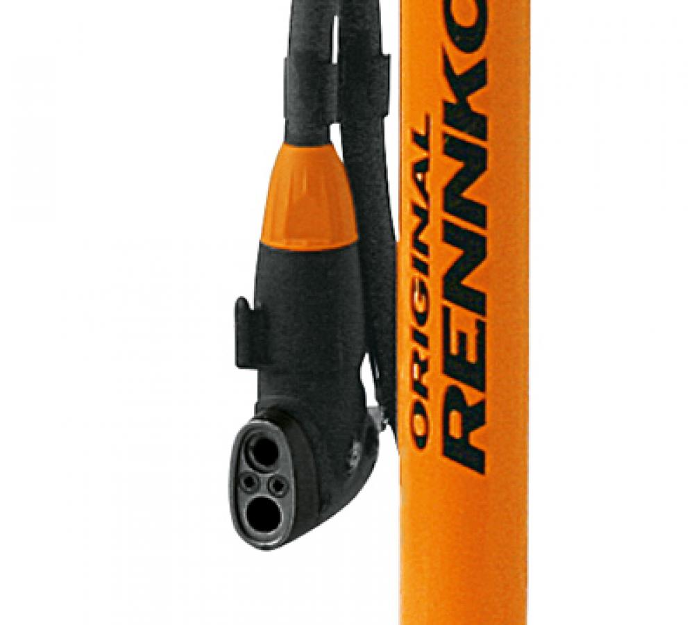 SKS Rennkompressor Standpumpe orange mit Multivalve-Kopf für alle Ventilarten.