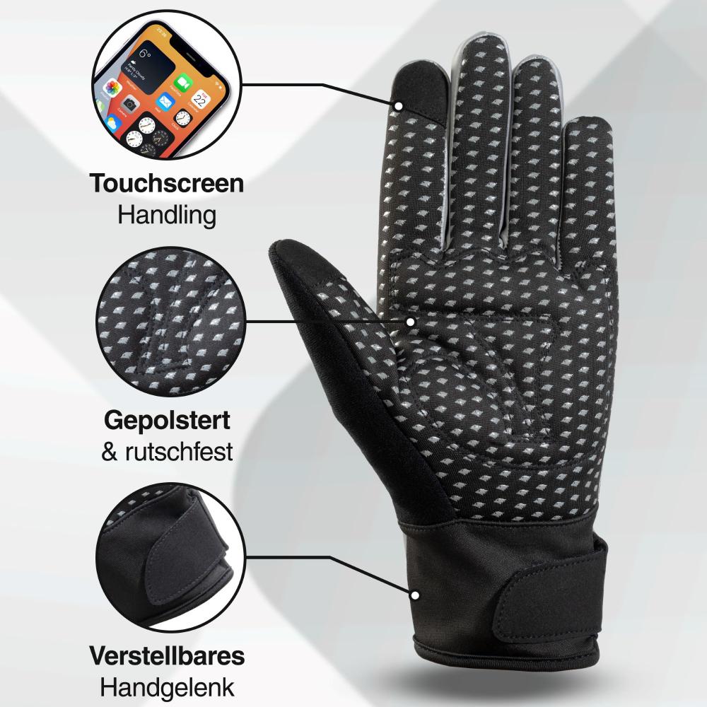 Valkental Handschuhe GloRider V2 Flex wasserfester Übergangshandschuh mit Grip XS silber