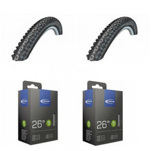 2x Reifen Schwalbe Rapid Rob HS425 26x2.10 + 2x Schwalbe Schlauch AV13